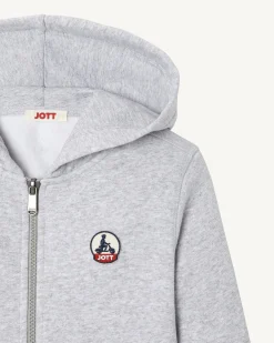 Kleding-JOTT Sweat A Capuche Enfant En Coton Biologique Gris Chine Tijuana 514 Gris Chine