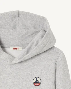 Kleding-JOTT Sweat A Capuche Enfant En Coton Biologique Gris Chine Bilbao 514 Gris Chine