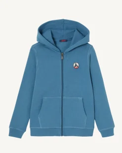 Kleding-JOTT Sweat A Capuche Enfant En Coton Biologique Bleu Jeans Tijuana 140 Blue Jeans