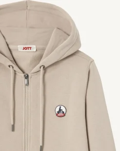 Kleding-JOTT Sweat A Capuche Femme En Coton Biologique Beige Oaxaca 804 Beige