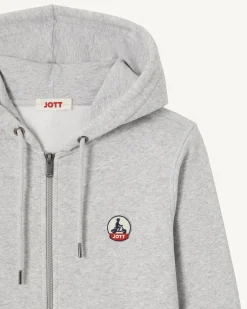 Kleding-JOTT Sweat A Capuche Femme En Coton Biologique Gris Chine Oaxaca 514 Gris Chine