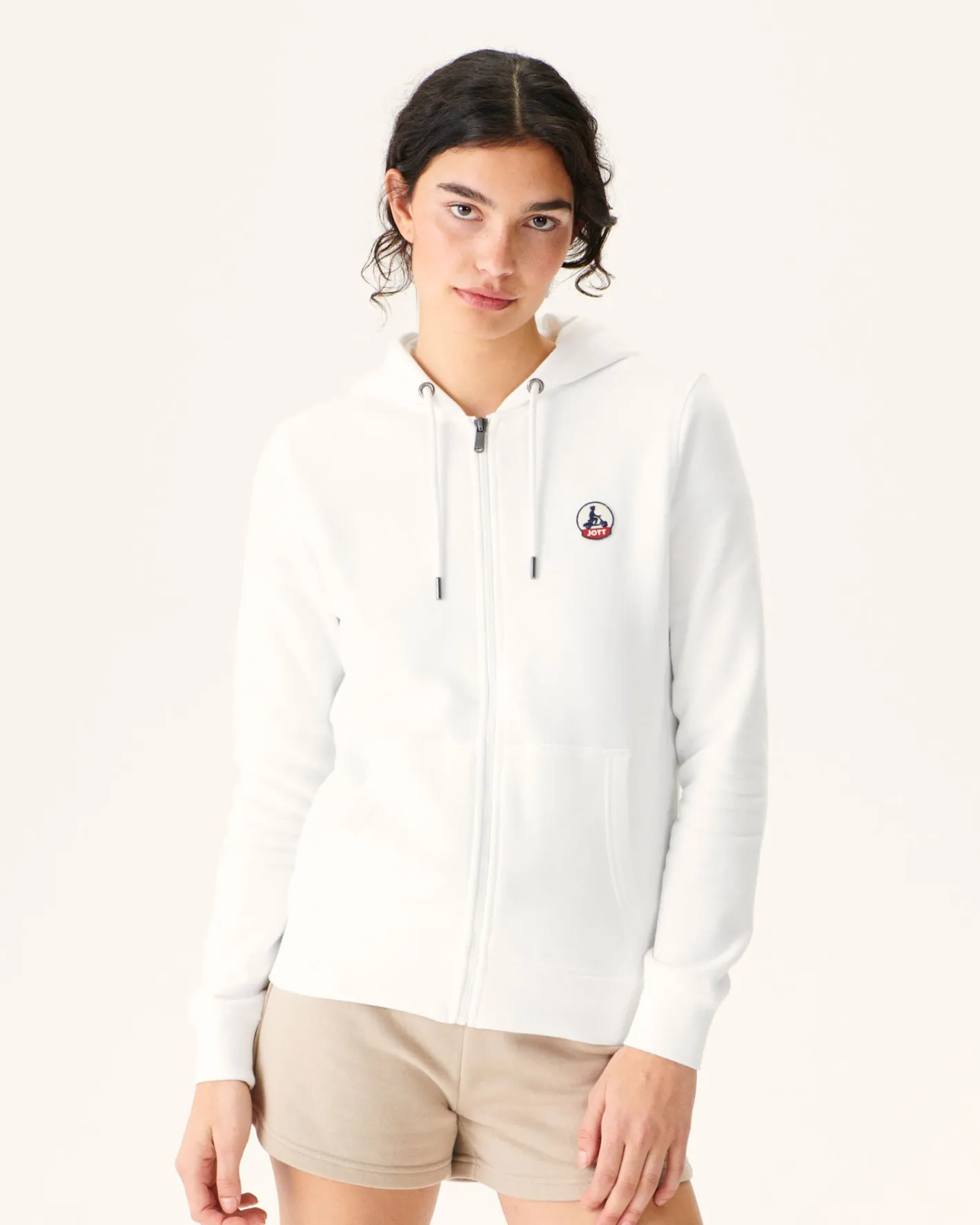 Kleding-JOTT Sweat A Capuche Femme En Coton Biologique Blanc Oaxaca 901 Blanc
