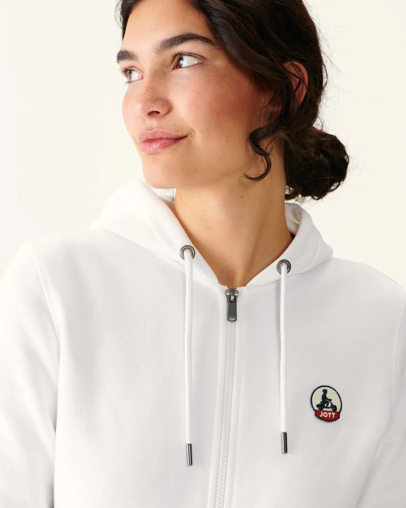 Kleding-JOTT Sweat A Capuche Femme En Coton Biologique Blanc Oaxaca 901 Blanc