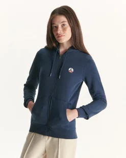 Kleding-JOTT Sweat A Capuche Femme En Coton Biologique Marine Oaxaca 104 Navy