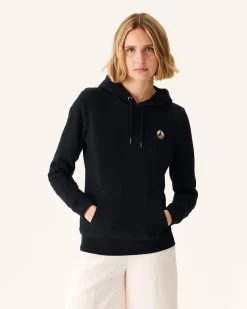 Kleding-JOTT Sweat A Capuche Femme En Coton Biologique Noir Livia 999 Black
