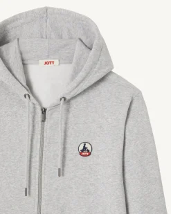 Kleding-JOTT Sweat A Capuche Homme En Coton Biologique Gris Chine Mexico 514 Gris Chine