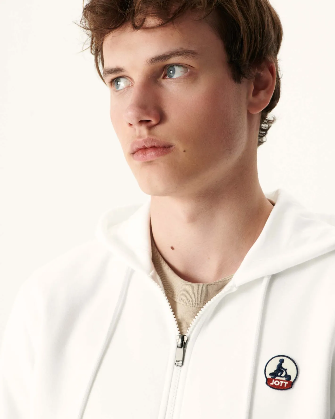 Kleding-JOTT Sweat A Capuche Homme En Coton Biologique Blanc Mexico 901 Blanc