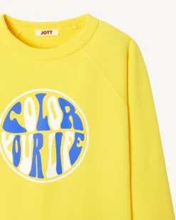 Kleding-JOTT Sweat En Coton Biologique Citron Enfant Catalan 631 Lemon