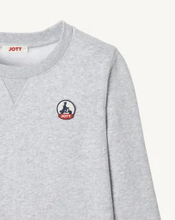 Kleding-JOTT Sweat Enfant En Coton Biologique Gris Chine Barcelos 514 Gris Chine