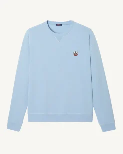 Kleding-JOTT Sweat Homme En Coton Biologique Bleu Clair Braga 180 Soft Blue