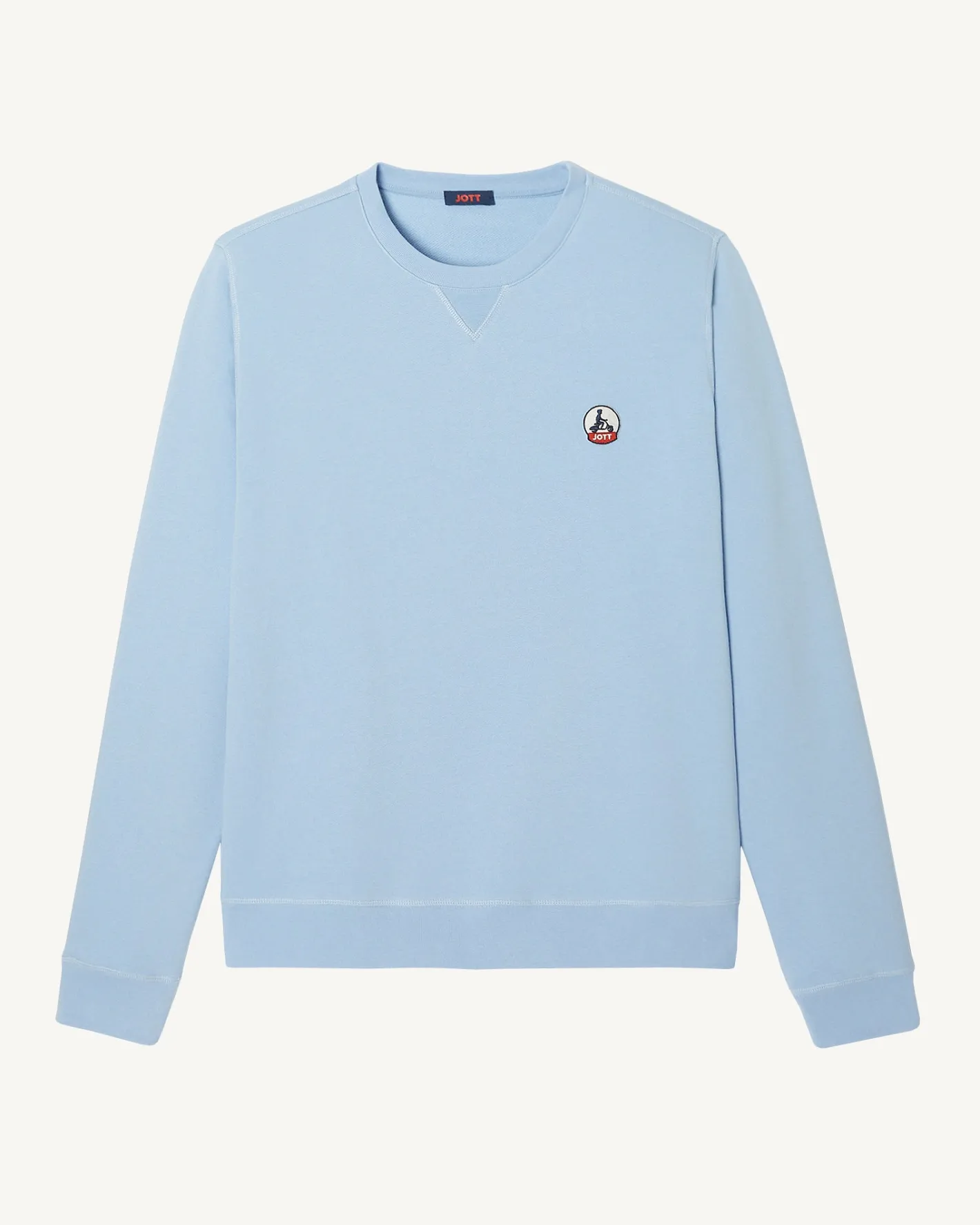 Kleding-JOTT Sweat Homme En Coton Biologique Bleu Clair Braga 180 Soft Blue