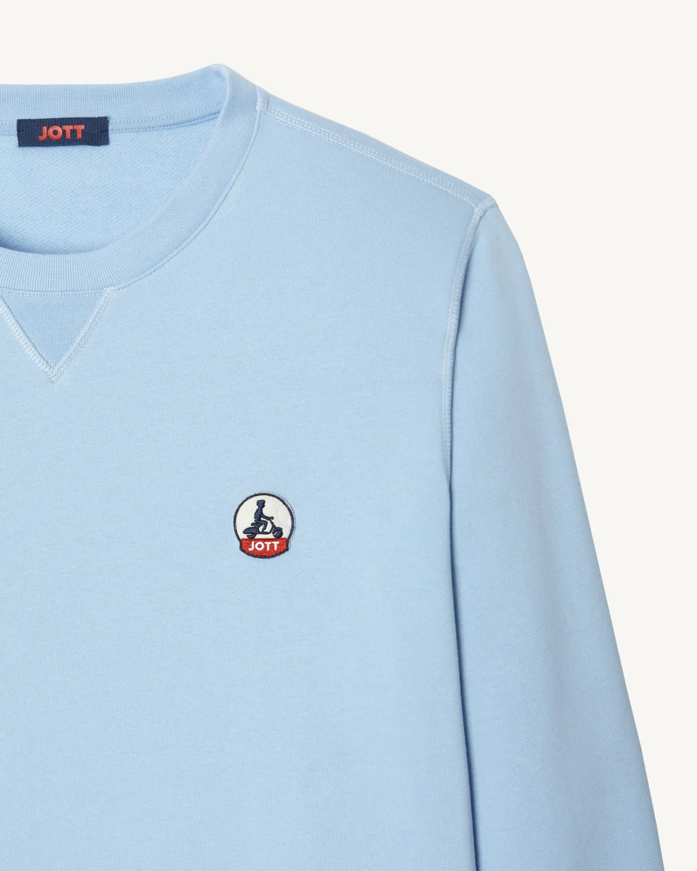 Kleding-JOTT Sweat Homme En Coton Biologique Bleu Clair Braga 180 Soft Blue