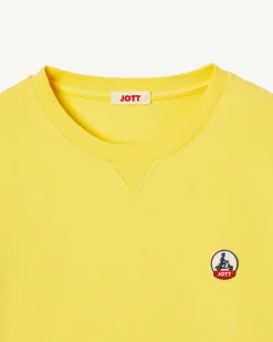 Kleding-JOTT Sweat Homme En Coton Biologique Jaune Clair Braga 627 Soft Yellow