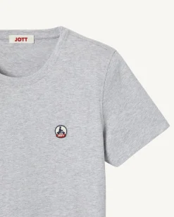 Kleding-JOTT T-Shirt A Col Rond Femme En Coton Biologique Gris Chine Rosas 514 Gris Chine