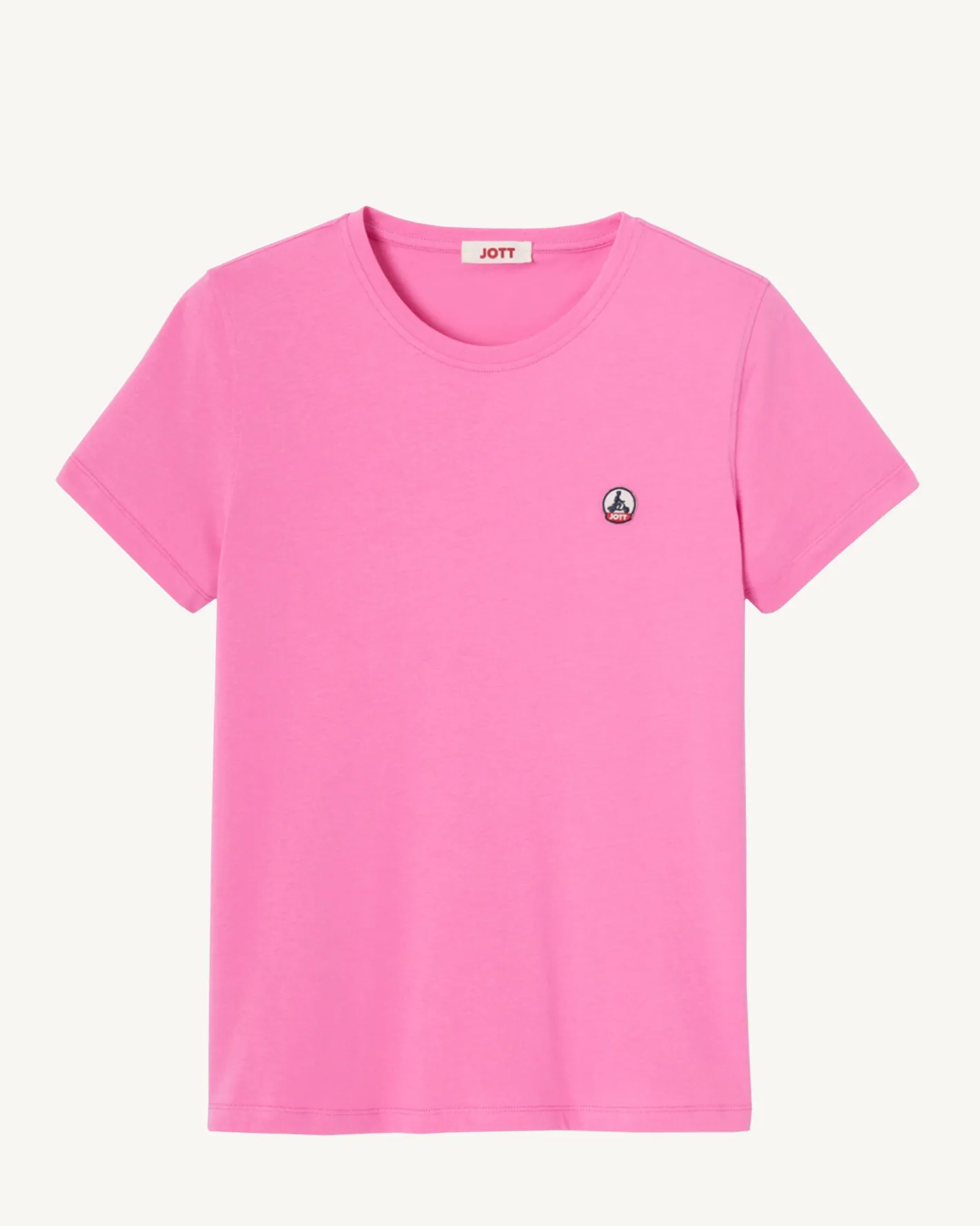 Kleding-JOTT T-Shirt A Col Rond Femme En Coton Biologique Rose Intense Rosas 457 Wild Rose
