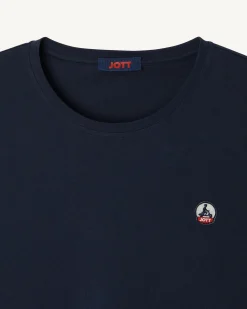 Kleding-JOTT T-Shirt A Col Rond Femme En Coton Biologique Marine Rosas 104 Navy