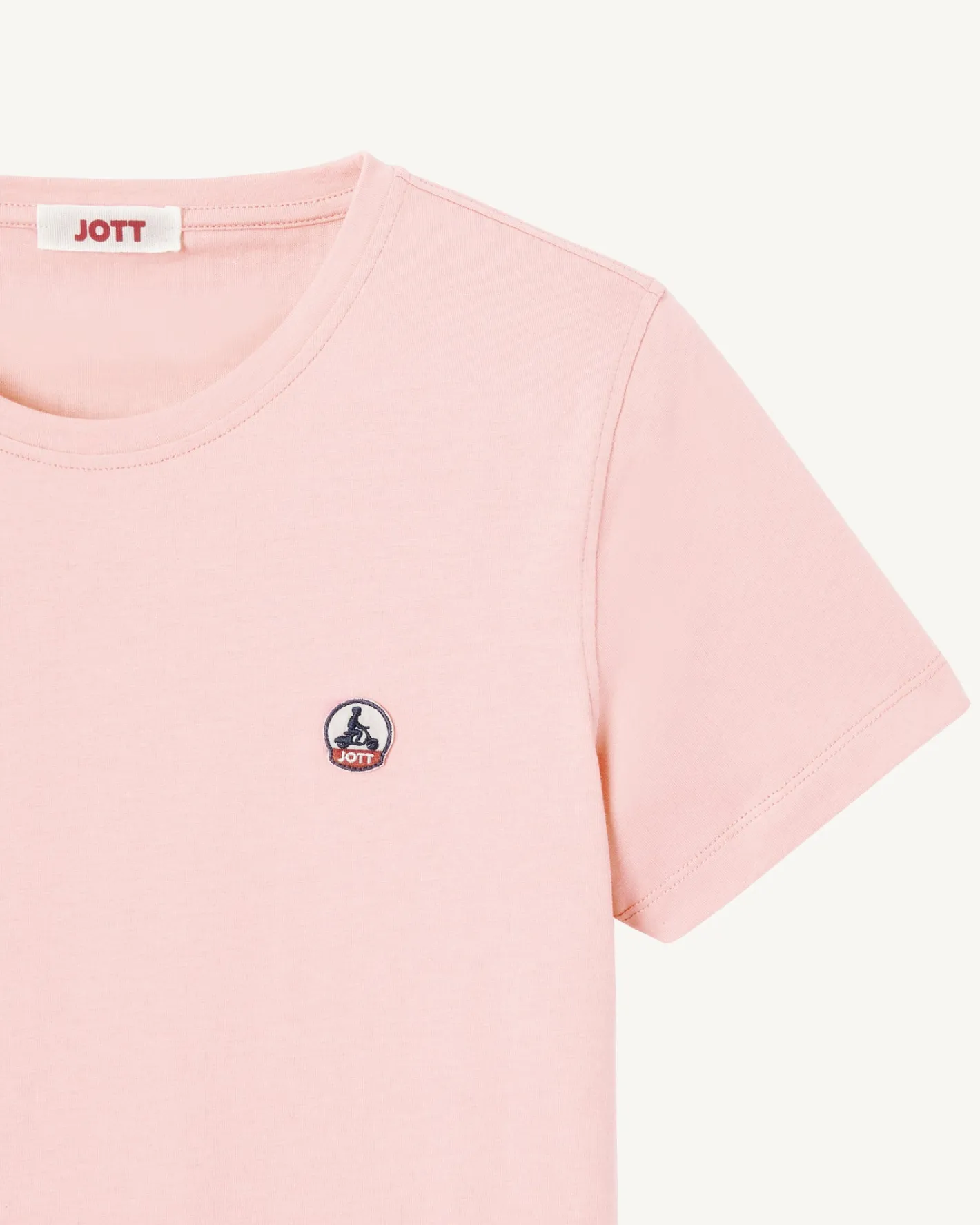 Kleding-JOTT T-Shirt A Col Rond Femme En Coton Biologique Rose Clair Rosas 463 Soft Pink
