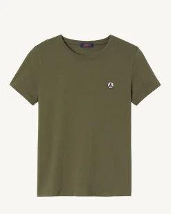 Kleding-JOTT T-Shirt A Col Rond Femme En Coton Biologique Army Rosas 255 Army