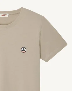 Kleding-JOTT T-Shirt A Col Rond Femme En Coton Biologique Beige Rosas 804 Beige