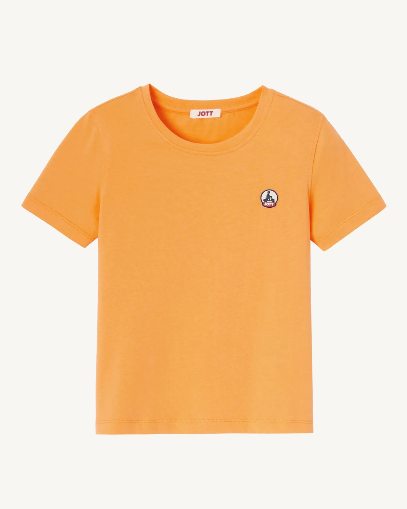 Kleding-JOTT T-Shirt Enfant En Coton Biologique Col Rond Abricot Rio 728 Apricot