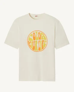 Kleding-JOTT T-Shirt Femme En Coton Biologique Ecru Adela 895 Off-White