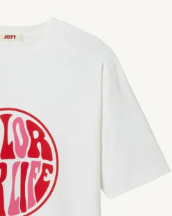 Kleding-JOTT T-Shirt Femme En Coton Biologique Blanc Adela 901 Blanc