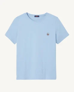 Kleding-JOTT T-Shirt Homme En Coton Biologique Bleu Clair Pietro 180 Soft Blue