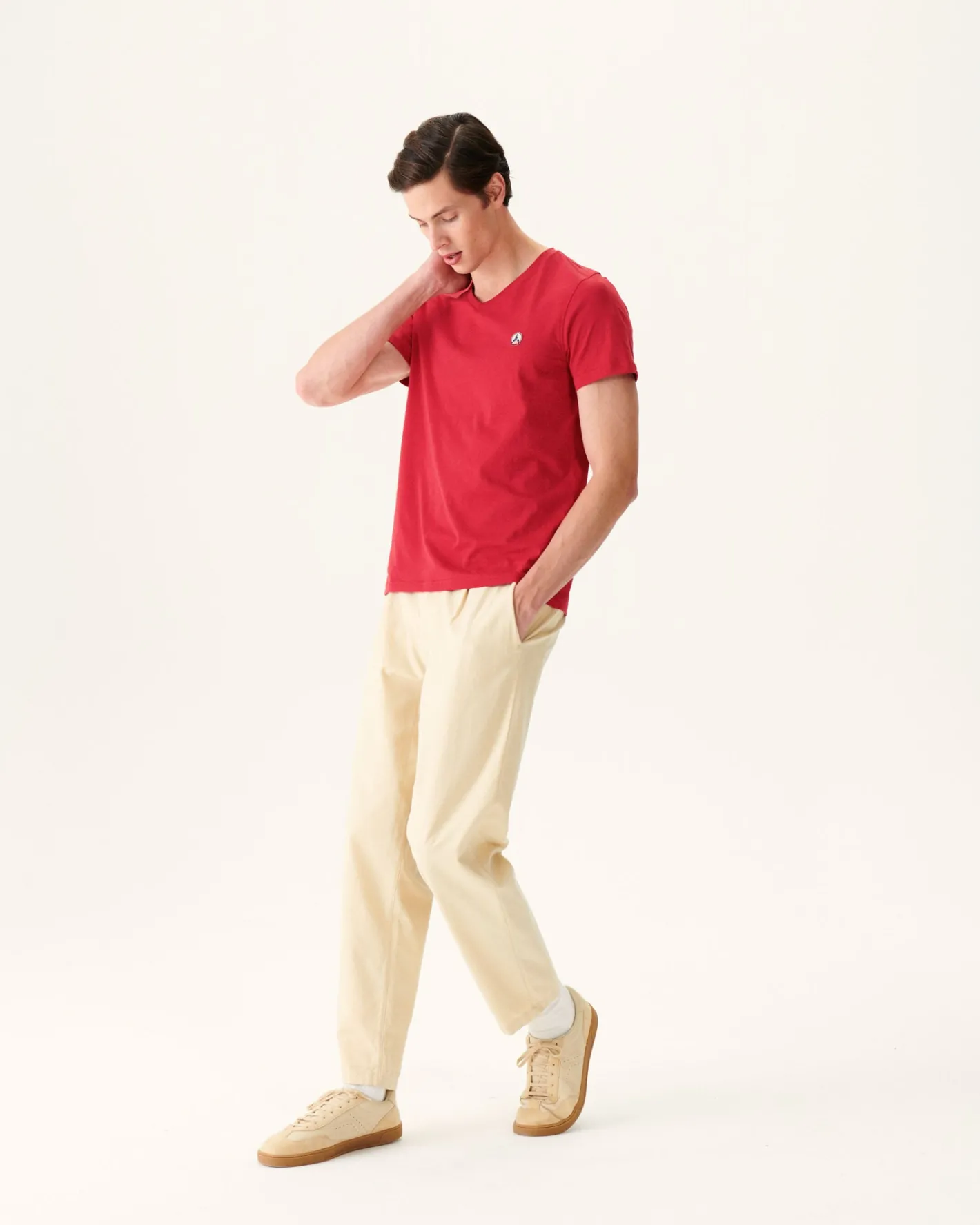 Kleding-JOTT T-Shirt Homme En Coton Biologique Rouge Benito 300 Red