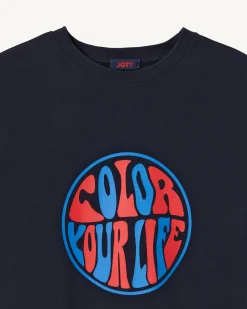 Kleding-JOTT T-Shirt Homme En Coton Biologique Marine Leo 104 Navy