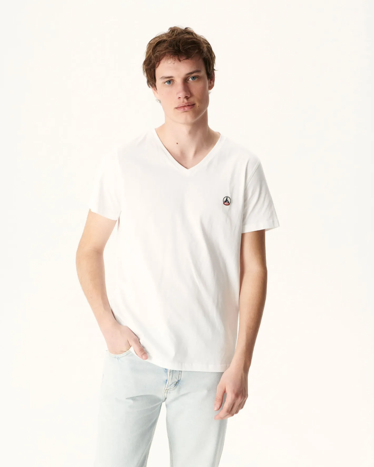 Kleding-JOTT T-Shirt Homme En Coton Biologique Blanc Benito 901 Blanc