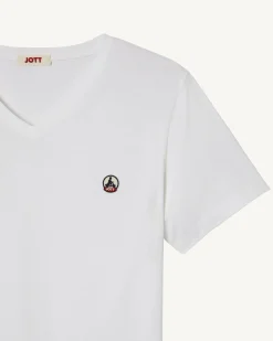 Kleding-JOTT T-Shirt Homme En Coton Biologique Blanc Benito 901 Blanc
