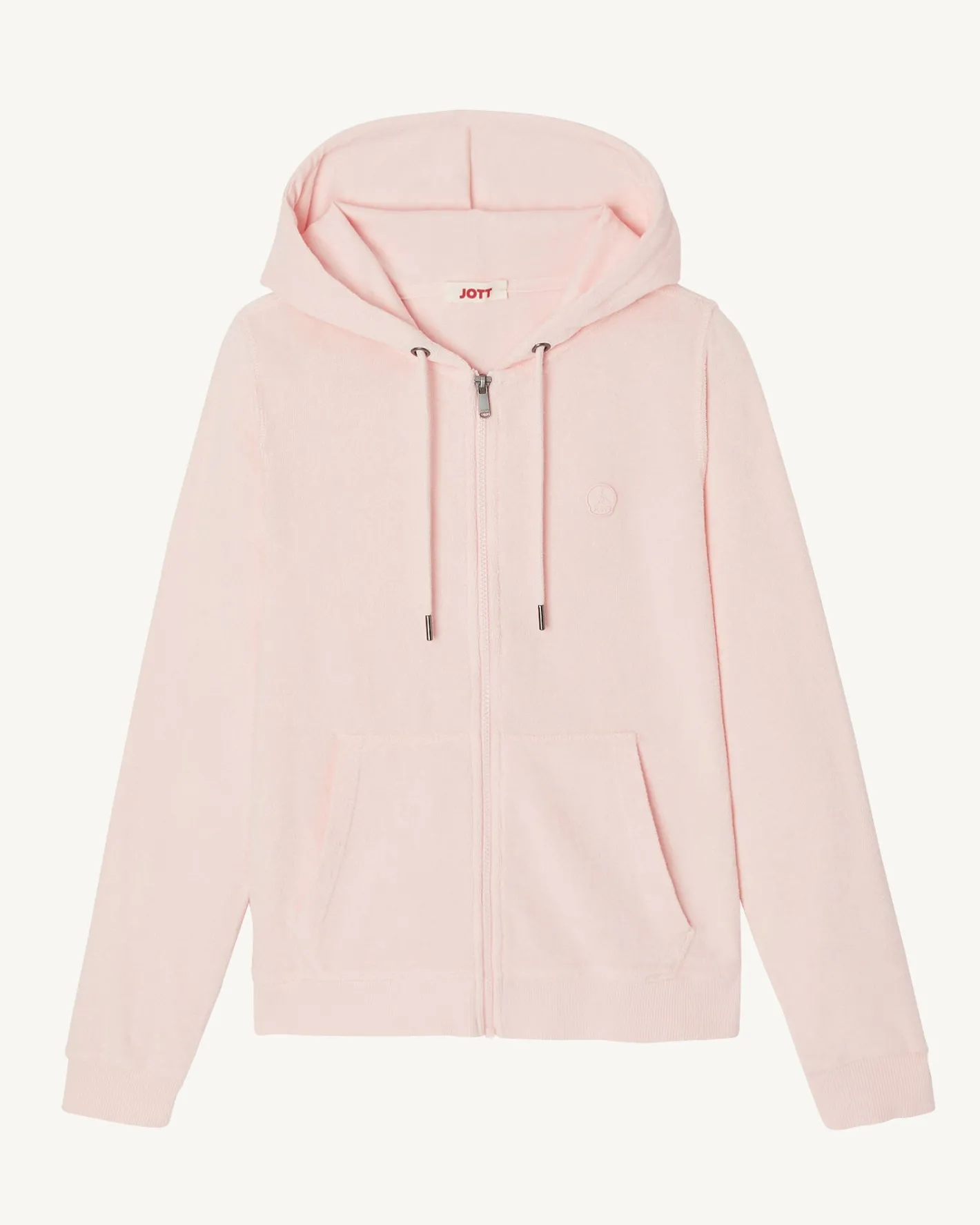 Kleding-JOTT Veste Zipee Eponge Rose Clair Corail 463 Soft Pink