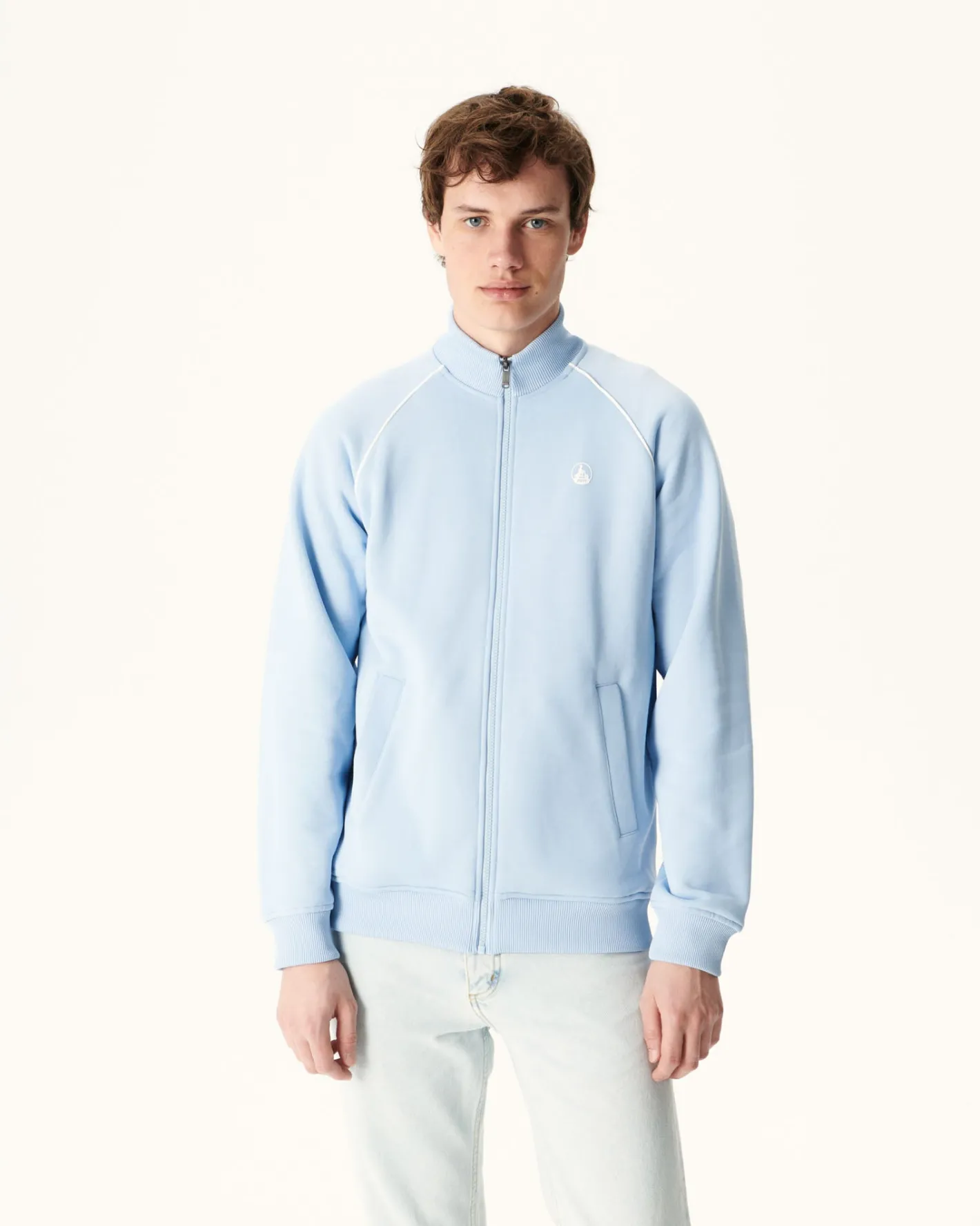 Kleding-JOTT Veste Zipee Homme En Coton Biologique Bleu Clair Craig 180 Soft Blue