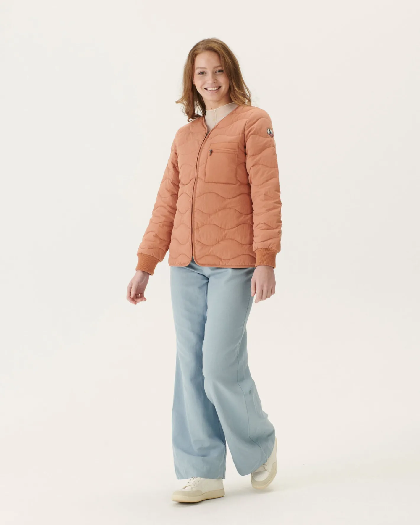 Donzen Jassen & Jacks-JOTT Veste Zippee Col V Camel Alexia 839 Camel