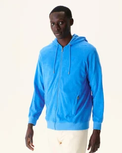 Kleding-JOTT Veste Zippee Eponge A Capuche Azur Nazare 183 Azure