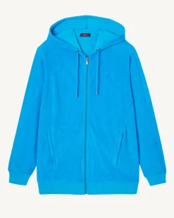 Kleding-JOTT Veste Zippee Eponge A Capuche Azur Nazare 183 Azure