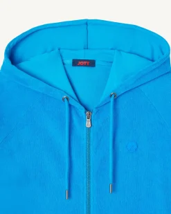 Kleding-JOTT Veste Zippee Eponge A Capuche Azur Nazare 183 Azure